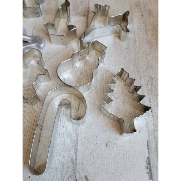 Vintage cookie cutters snowman tree candy cane candle kitchen‎ Xmas accessory - Picture 6 of 13